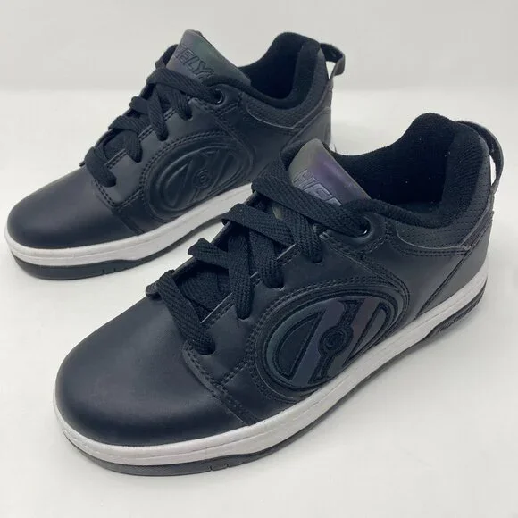 Heelys Voyager Skate Shoes - Size 4 Sneakers Black White Reflective HE100330M - Picture 2 of 14